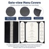 WeChef 5 Pack Restaurant Menu Covers Gate Fold for 8.5x14" & 4.25x14" Paper PU Leather for Wine List Coffee Bars Hotel - 2 of 4