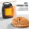 Space Heater - Handle Indoor Portable Electric Heaters, 2 Speed Adjustable PTC Fast Heating Ceramic Room Small Heater(Heater & Fan/Silver) - 4 of 4