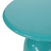 Infurnic Patio End Tables Modern Pedestal Side Table Stylish Design Multipurpose Power-Coated Iron Frame Indoor, Green, 14.96"*14.96"*20.35" - 4 of 4
