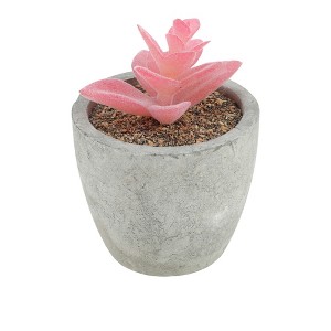 Unique Bargains Artificial Plants Flocked Tall Rising Lotus in Mini Pulp Plastic 1.77"x1.77"x2.95" 1 Pcs - 1 of 4