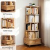 ALEXOUN Rotating Bookshelf on Wheels,360° Spinning Book Shelf Tower,Space-Saving, Narrow Rolling Bookshelves for Small Space,Corner,Bedroom,Office - 4 of 4