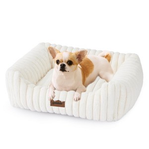 ZOMISIA Cat Beds - Rectangle Orthopedic Pet Bed with Fluffy Washable Cover and Anti-Slip Bottom - 1 of 4