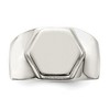 Black Bow Jewelry Men's 12.5mm Polished Stainless Steel Tapered Signet Ring - 4 of 4