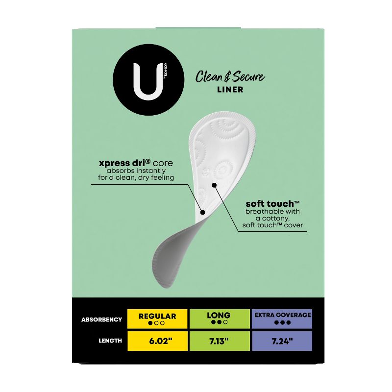 U by Kotex Clean & Secure Panty Liners - Light Absorbency - Unscented, 3 of 15