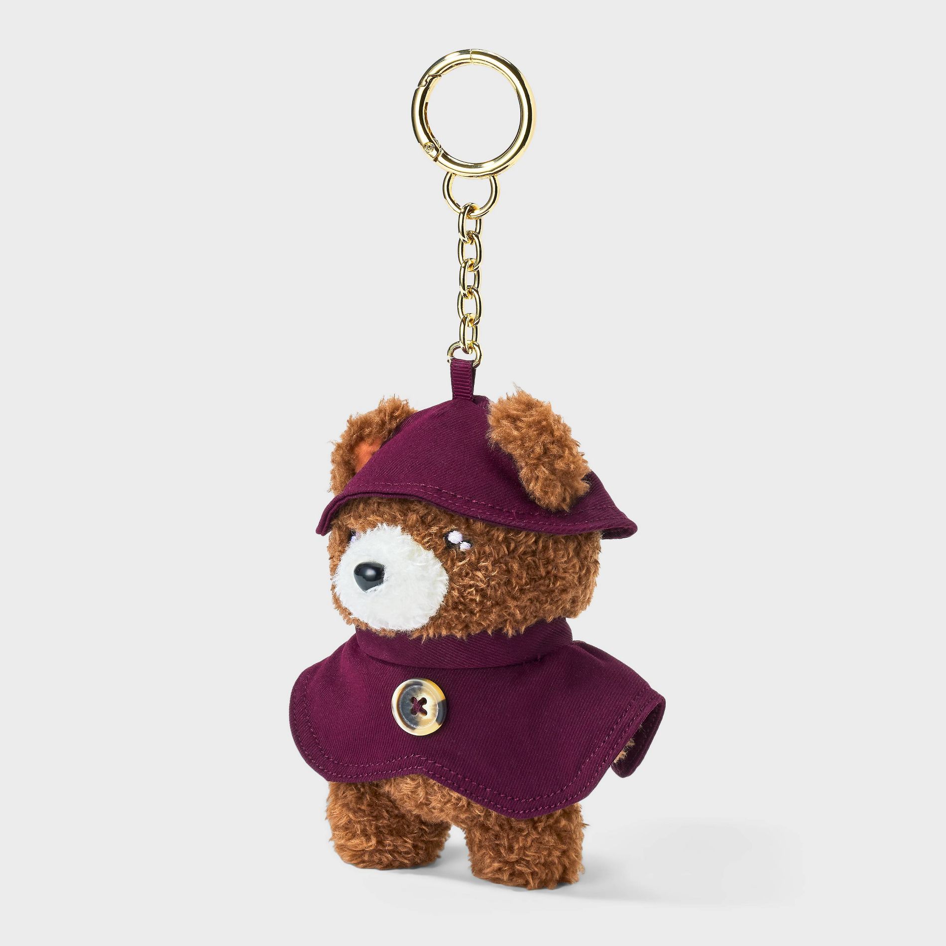 Plush Dressed Bear Bag Charm - A New Day™ Brown