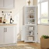 63.8" Tall Corner Storage Cabinet with Adjustable Shelve for Living Room - 4 of 4