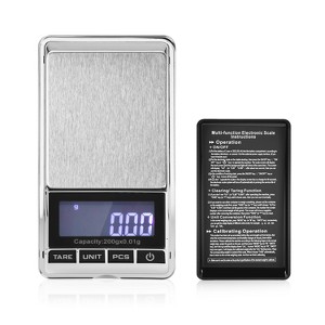 Garnen Jewelry Scale 200g/0.01g Precision Gram Scale Digital Weight Grams Ounces, Small Scale Portable Mini Pocket Scale for Coffee Spices Lab Kitchen - 1 of 4
