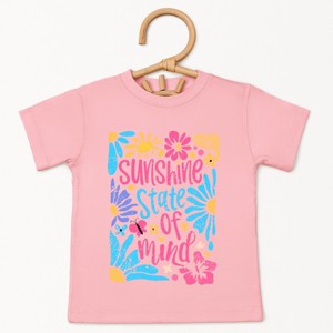 The Juniper Shop Boho Sunshine State Of Mind Flowers Toddler Short Sleeve Tee - 1 of 4