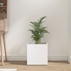 vidaXL White Engineered Wood Planter Box for Indoor Use - Square Design, Size 15.7"x15.7"x15.7" - Ideal for Living Room, Bedroom, & Office Space - 3 of 4