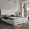 Full/ Queen/ King Size Bed Frame, Upholstered Bed Frame With And 4 Storage Drawers,Button Tufted Design,Wooden Slats Support, No Box Springs Needed - 4 of 4
