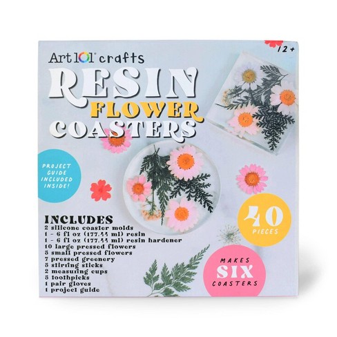 Art 101 Crafts Flower Coaster Resin Kit - Dm Creations : Target