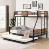 Streamdale Twin Over Full Bunk Bed with Trundle, Guardrails, Storage - 3 of 4