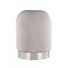 LumiSource Marla Glam Vanity Stool Steel/Velvet Chrome/Silver: Round, Swivel, Mid-Century Modern Ottoman with Storage - 4 of 4