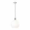Margo Mid-Century Modern Pendant Light - Sleek White Glass Globe, 100W, Dimmable, Dry Rated - 4 of 4