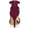 Allegra K Women's Zipper Ankle Strap Open Toe Heeled Sandals - 3 of 4