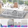 U Shaped Computer Gaming Desk with Power Outlets & LED Strip and Monitor Stand,79" Reversible L Shaped Desk with Storage Shelves for Home Office - 4 of 4