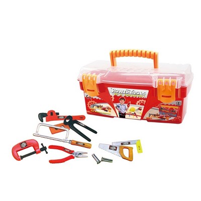 Insten 26 Pieces Tool Box Playset with Plywood, Screws & Other Tools, Pretend Construction & Building Toys for Kids