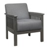 CAVINAS Textured Accent Chair with Mid-Height Backrest and Rubberwood Frame,Upholstered Living Room Chair,Reading Chairs for Living Room - 2 of 4