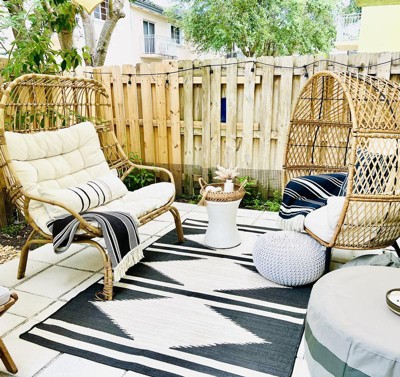 White Faux Stone Patio Accent Table - Threshold™ Designed With Studio ...