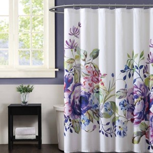 NY Garden Bloom Shower Curtain - Christian Siriano: Botanical Design, Polyester, Machine Washable - 1 of 4