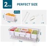 Aoibox 2 Pack Chilled Condiment Tray with 5 Removable Compartments & Hidden Handle, Ice Chilled Serving Platter for Camping, Fruit, Salad - 2 of 4