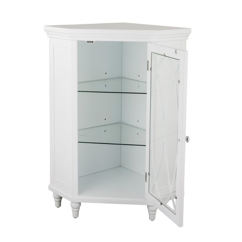 Teamson Home Florence Corner Wooden Floor Cabinet with Adjustable Shelves, Natural, 5 of 8