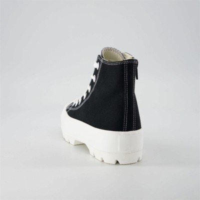 Женские кроссовки CUSHIONAIRE Women's Vespa high top Canvas Sneaker +Memory Foam and Side Zipper Black/White Zip 8.5 — фото 8