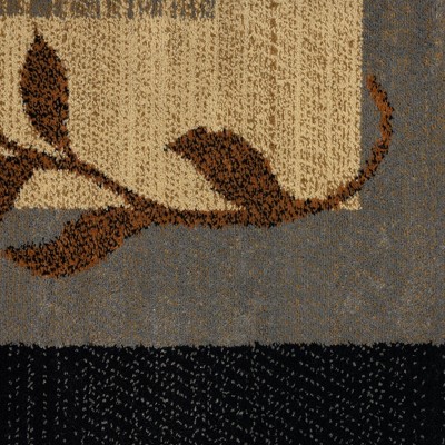 Royalty Clover Black and Blue Geometric Area Rug