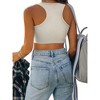 Nlife Womens Western Sparkly Fringe Sleeveless Crop Tops Cowgirl Going Out Cropped Tank Tops with Glitter Tassel - 2 of 4