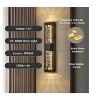 KAISITE LED Dimmable Crystal Wall Sconce Black Flush Mount Wall Lamp - 3 of 4