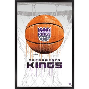 Trends International NBA Sacramento Kings - Drip Basketball 21 Framed Wall Poster Prints - 1 of 4