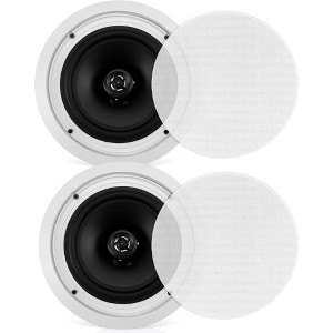 Pyle 8.0'' Home In-Wall / Ceiling Speakers, Dual Speaker System, Flush Mount, 250W - 1 of 4