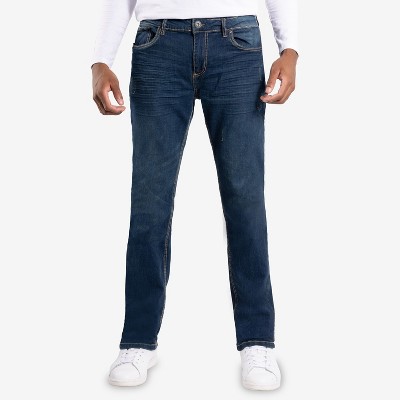 CULTURA Men's Saddle Stitch Slim Fit Jeans