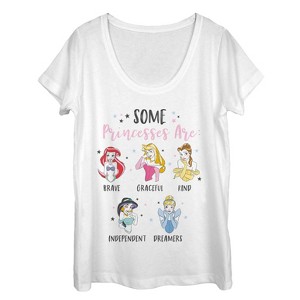 Women's Disney Princesses Personalities Scoop Neck - 1 of 3