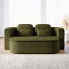KWPZQEB 2-in-1 Folding Sofa Bed, Convertible Sleeper Chair with 4 Pillows and Blanket, Chenille Floor Folding Bed Lounge Sofa for Living Room - 2 of 4