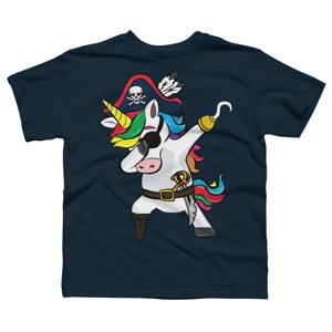 Boy's Design By Humans Dabbing Dance Pirate Unicorn Gifts Funny Halloween Costume Gift By lukesstore T-Shirt - 1 of 3