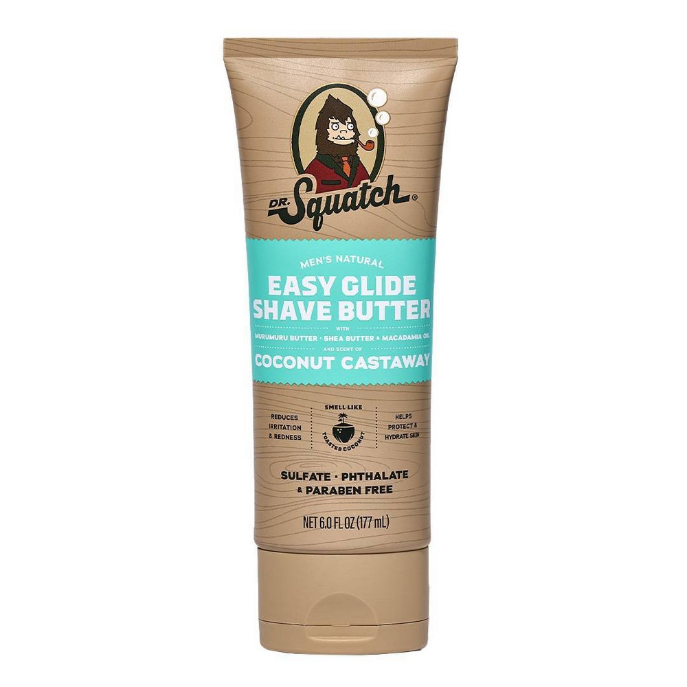 DR. SQUATCH Men's Natural Shave Butter - Coconut Castaway - 6 fl oz