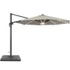 Sonkuki 11FT Round Offset Outdoor Solar LED Patio Aluminum Cantilever Umbrella w/ Base Included & Infinite Canopy Angle Adjustment - 2 of 4