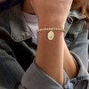 Ross-Simons Italian 18kt Gold Over Sterling Miraculous Medal Bead Stretch Bracelet - 2 of 4