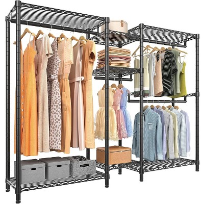 Vipek L6e Garment Rack Heavy Duty L Shaped Clothing Rack Portable Corner  Closet Metal Freestanding Wardrobe, Black : Target