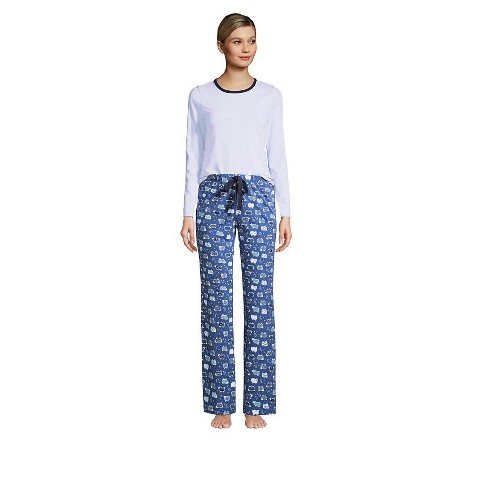 Women's Tall Lands' End Comfort Knit Long Sleeve Pajama Top and