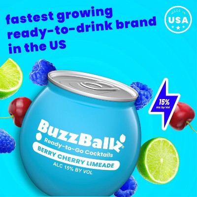 BuzzBallz Berry Cherry Limeade Cocktails - 200ml/4pk Bottle