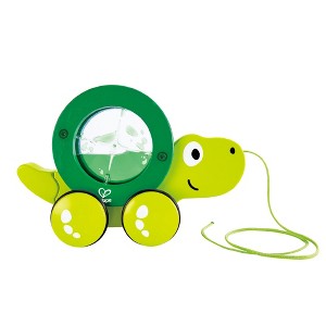 Hape: Pull Along - Tito - Wooden Green Turtle, 1+ - 1 of 4