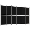 vidaXL 6-Panel Room Divider Black 118.1"x70.9" Fabric - 2 of 4