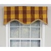 RLF Home Pascal Trimmed Cornice 100% Cotton with Fully Lined 3" Rod Pocket Valnance for Windows 50" x 17" Bronze - 2 of 4
