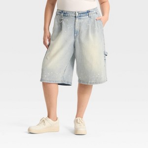 Women's Mid-Rise Oversized Chino Jorts - Wild Fable™ - 1 of 3