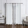 RT Designers Collection Cole Textured Grommet Room Darkening Curtain Panel White - 2 of 4