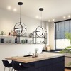 POWLIG 3-Light Black Modern Dimmable LED Pendant Light with Adjustable Height for Dining Room Living Room - 3 of 4