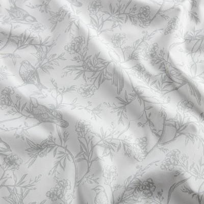 Twin Blue Botanical Print Microfiber Sheet Set
