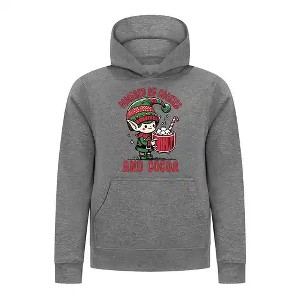 Everyday Kids Christmas Collection Powered by Cookies and Cocoa Pullover Hoodie – Holiday Sweatshirt - Charcoal Gray - 1 of 1